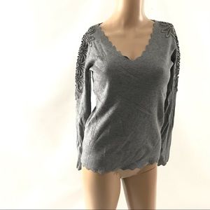 PASSIONI Women’s Sweater Size S Gray Long Sleeve